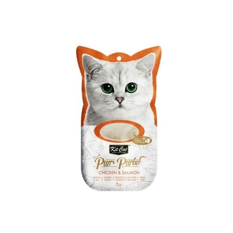 مكافآت قطط كيت كات بور بيوريه بالدجاج والسلمون